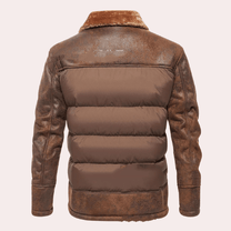 Men&#39;s Faux Fur Insulated Winter Jacket