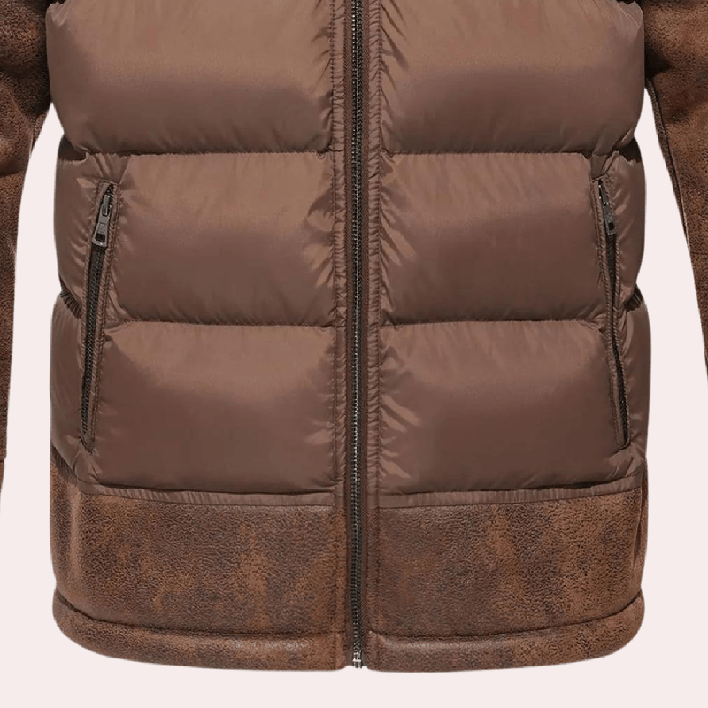 Men&#39;s Faux Fur Insulated Winter Jacket
