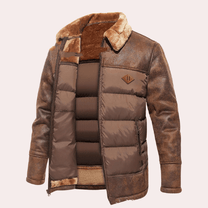 Men&#39;s Faux Fur Insulated Winter Jacket