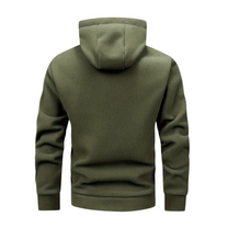 Men&#39;s Fleece Jacket With Hood And Full-Length Zip