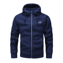 Men&#39;s Fleece Jacket With Hood And Full-Length Zip