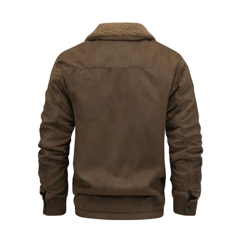 Men&#39;s Fleece Lined Outdoor Jacket With Lapel Collar