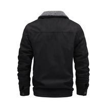 Men&#39;s Fleece Lined Outdoor Jacket With Lapel Collar