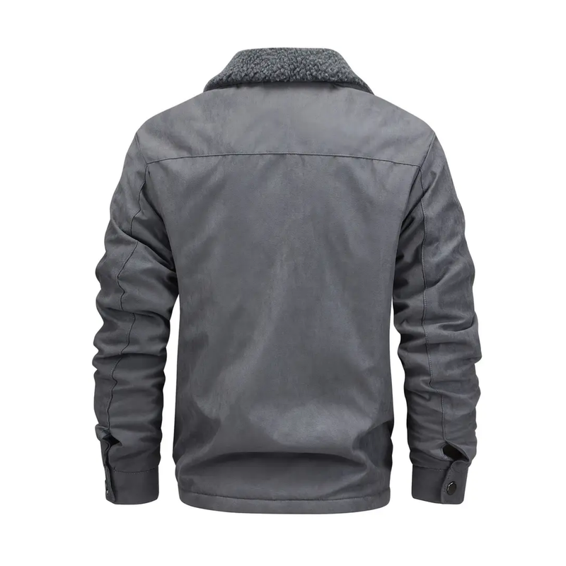 Men&#39;s Fleece Lined Outdoor Jacket With Lapel Collar