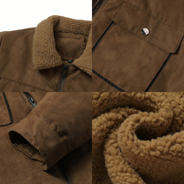 Men&#39;s Fleece Lined Outdoor Jacket With Lapel Collar