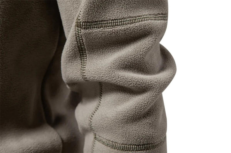 Men&#39;s Fleece Zip-Up Jacket With Stand-Up Collar