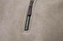 Men&#39;s Fleece Zip-Up Jacket With Stand-Up Collar