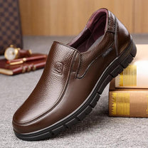 Men&#39;s Genuine Leather Casual Shoes With Flat Sole