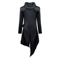 Men&#39;s Gothic Hooded Trench Coat for Casual and Outdoor Wear