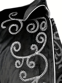 Men&#39;s Gothic Steampunk Blazer With Silver Embroidery