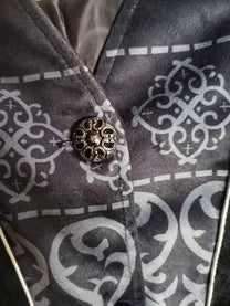 Men&#39;s Gothic Steampunk Blazer With Silver Embroidery