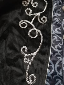 Men&#39;s Gothic Steampunk Blazer With Silver Embroidery