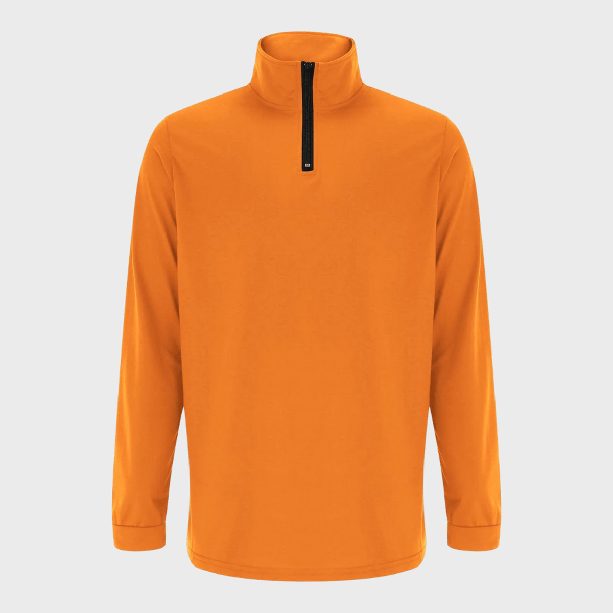 Men&#39;s Half-Zip Cotton Blend Sweater With Ribbed Cuffs