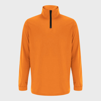Men&#39;s Half-Zip Cotton Blend Sweater With Ribbed Cuffs