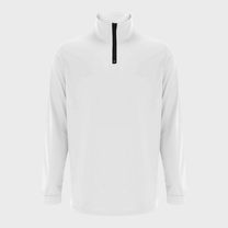 Men&#39;s Half-Zip Cotton Blend Sweater With Ribbed Cuffs