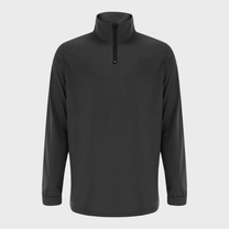 Men&#39;s Half-Zip Cotton Blend Sweater With Ribbed Cuffs