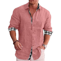 Men&#39;s Herringbone Button-Down Shirt With Classic Collar