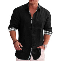 Men&#39;s Herringbone Button-Down Shirt With Classic Collar