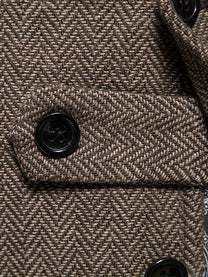 Men&#39;s Herringbone Single-Breasted Blazer