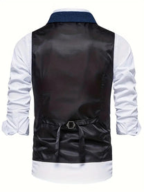 Men&#39;s Herringbone Single-Breasted Blazer