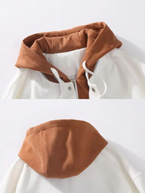 Men&#39;s Hooded Jacket With Alphabet Pattern And Relaxed Fit