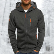 Men&#39;s Hooded Jacket With Zipper
