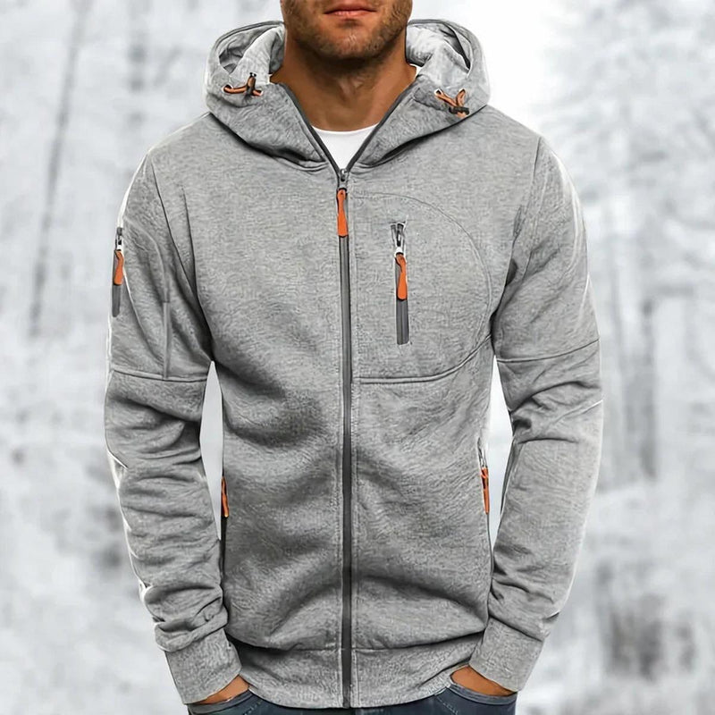 Men&#39;s Hooded Jacket With Zipper