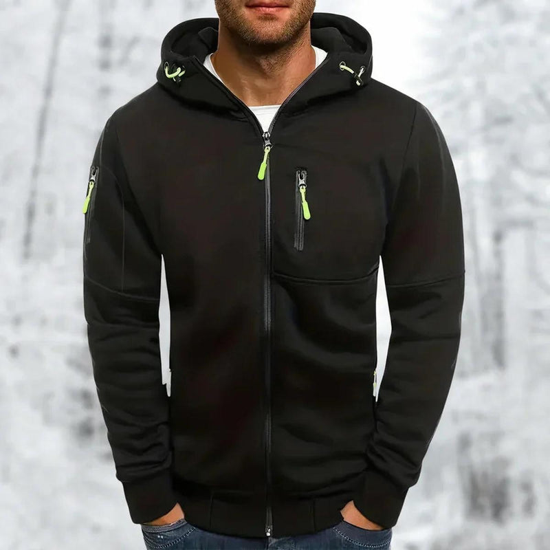 Men&#39;s Hooded Jacket With Zipper