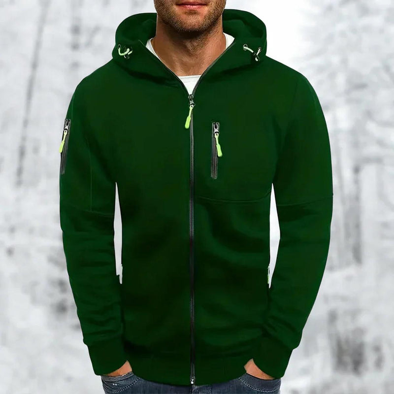 Men&#39;s Hooded Jacket With Zipper