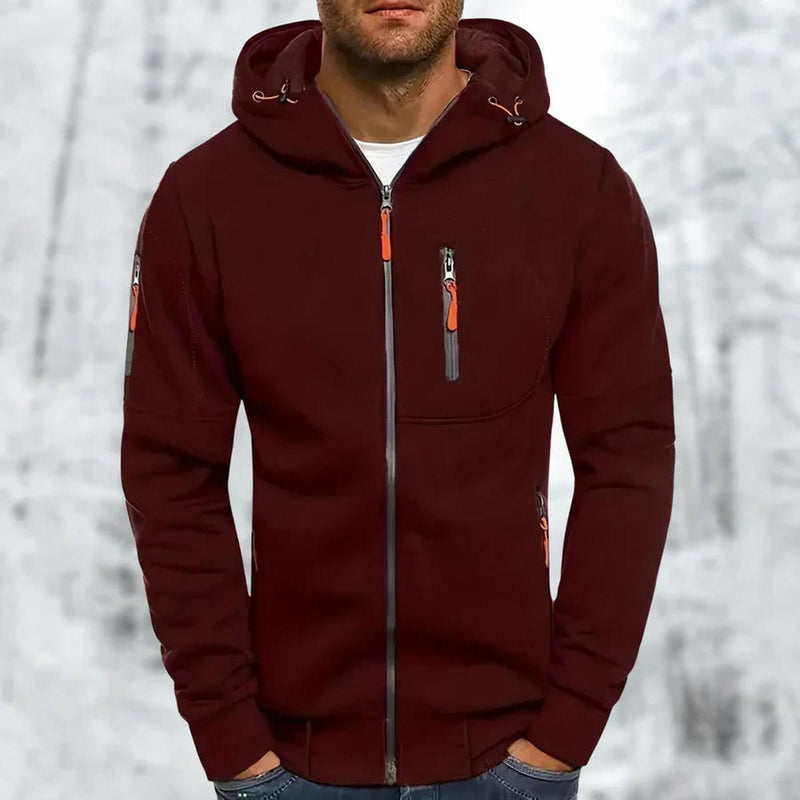 Men&#39;s Hooded Jacket With Zipper