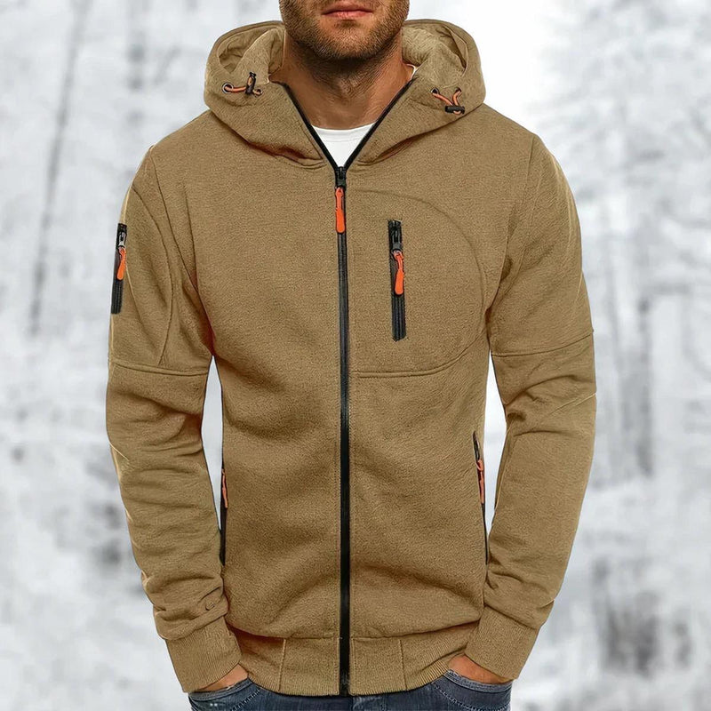 Men&#39;s Hooded Jacket With Zipper