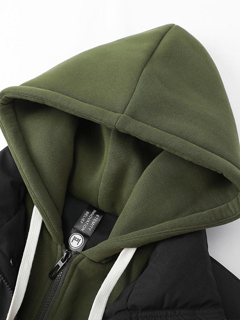 Men&#39;s Hooded Puffer Jacket for Winter Warmth