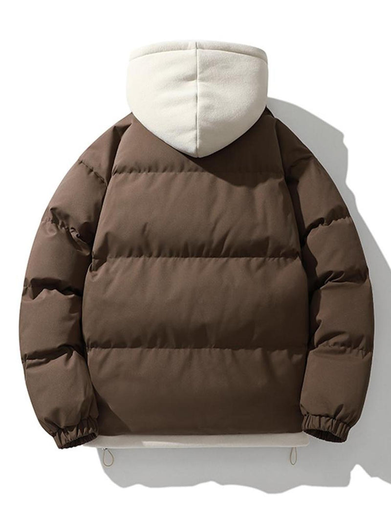 Men&#39;s Hooded Puffer Jacket for Winter Warmth