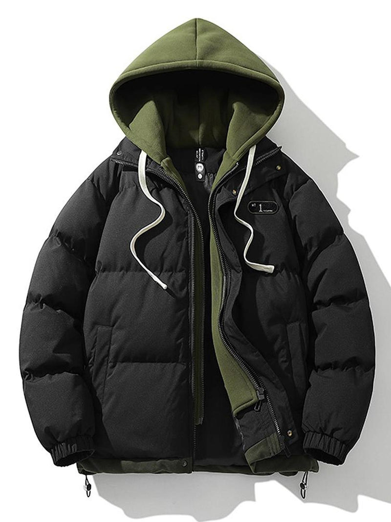 Men&#39;s Hooded Puffer Jacket for Winter Warmth