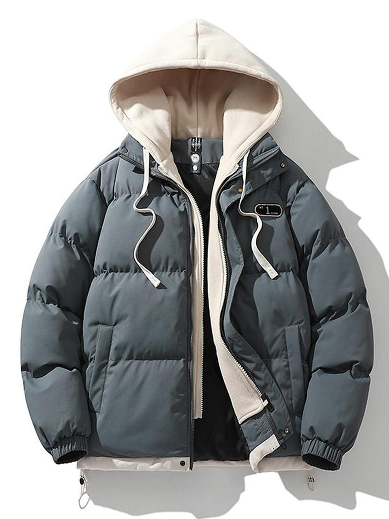 Men&#39;s Hooded Puffer Jacket for Winter Warmth