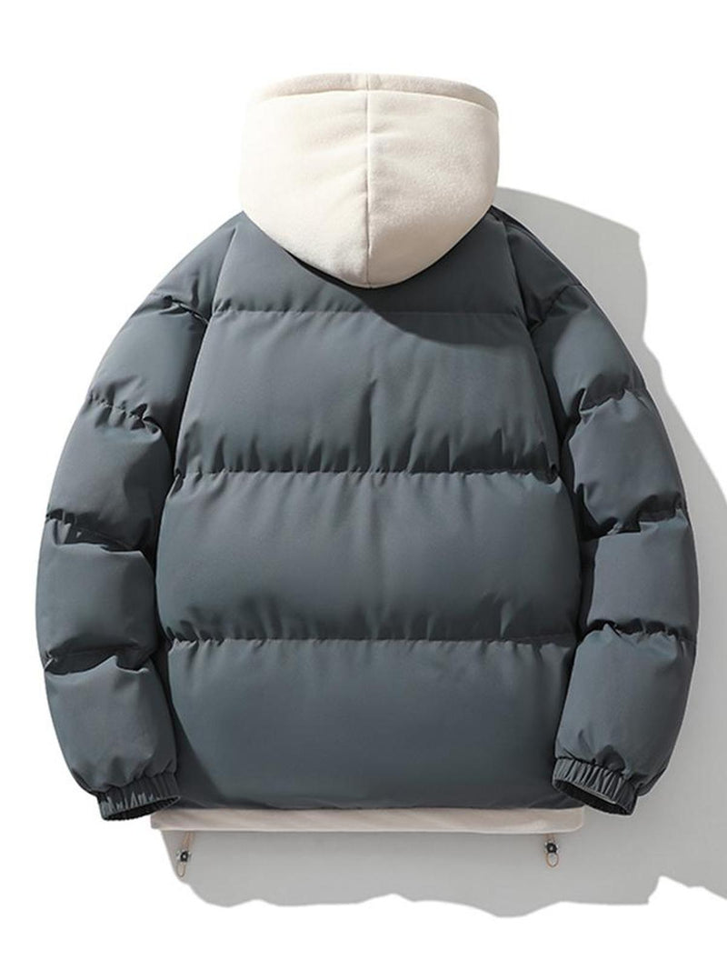 Men&#39;s Hooded Puffer Jacket for Winter Warmth