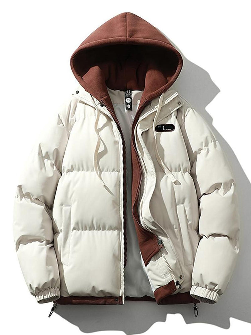 Men&#39;s Hooded Puffer Jacket for Winter Warmth