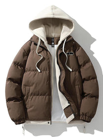 Men&#39;s Hooded Puffer Jacket for Winter Warmth