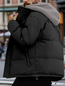 Men&#39;s Hooded Two-in-One Winter Jacket