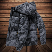 Men&#39;s Insulated Camouflage Hooded Winter Jacket