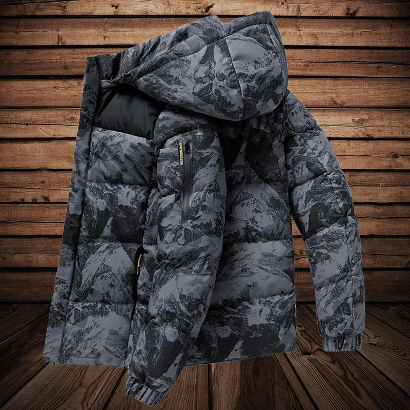 Men&#39;s Insulated Camouflage Hooded Winter Jacket