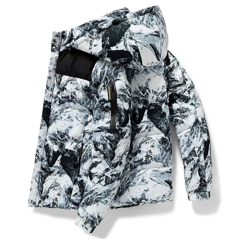 Men&#39;s Insulated Camouflage Hooded Winter Jacket