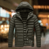 Men&#39;s Insulated Hooded Puffer Jacket With Pockets