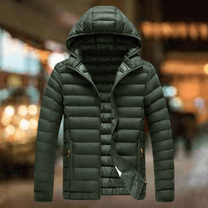 Men&#39;s Insulated Hooded Puffer Jacket With Pockets