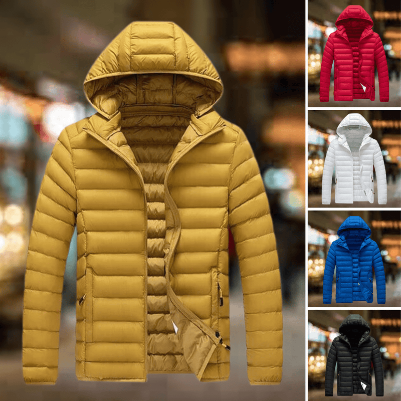 Men&#39;s Insulated Hooded Puffer Jacket With Pockets