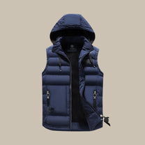Men&#39;s Insulated Hooded Vest With Polyester Lining