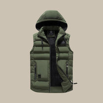 Men&#39;s Insulated Hooded Vest With Polyester Lining