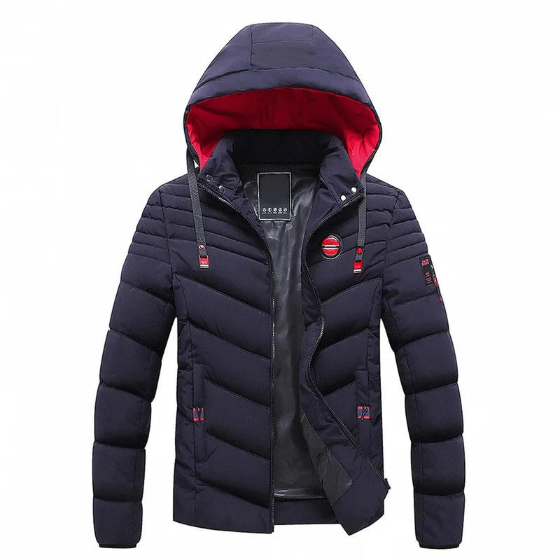 Men&#39;s Insulated Windproof Winter Jacket With Hood