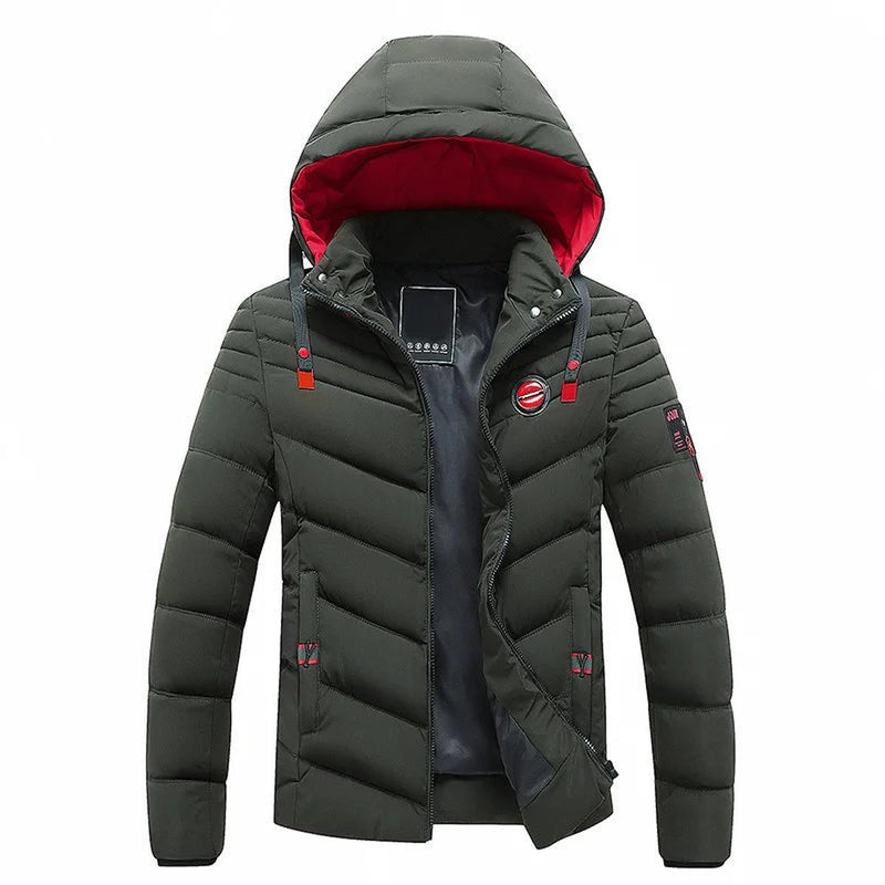 Men&#39;s Insulated Windproof Winter Jacket With Hood