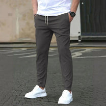 Men&#39;s Jogger Pants With Side Pockets Elastic Waist Regular Fit